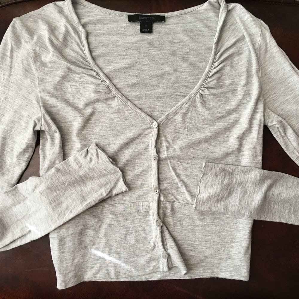 Express Button Up Crop Top - Picture 4 of 8